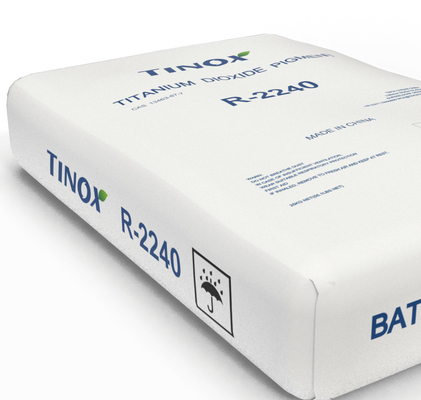 Aplicación de plásticos Dióxido de titanio Rutilo TINOX R-2240 con fuerte opacidad buena dispersibilidad